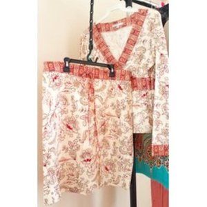 Asian Inspired 2-Piece Skirt Set